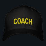 COACH Hat - Militärt brev Broderad Keps<br><div class="desc">Svart med Guld brev eller välj ditt eget.</div>