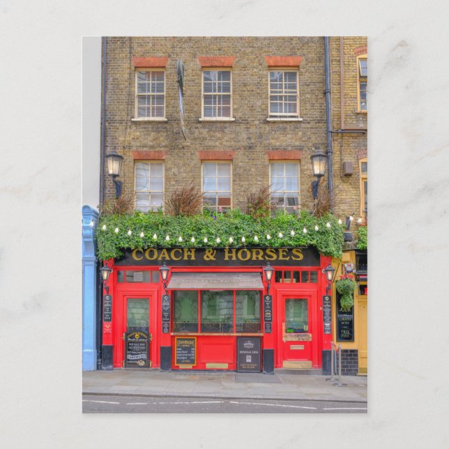 Coach & Horses, Covent Garden, London UK Vykort (Framsida)