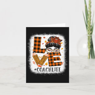 Coach Kärlek Messy Bun Turkey Women Thanksgiving A Kort