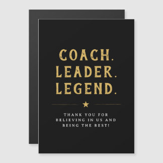 Coach Ledare Legend Guldbokstav Magnet
