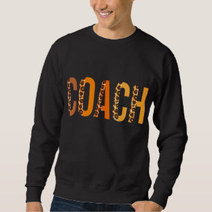 Coach leopard Squad Cute Fall Autumn Älskare Tack Lång Ärmad Tröja