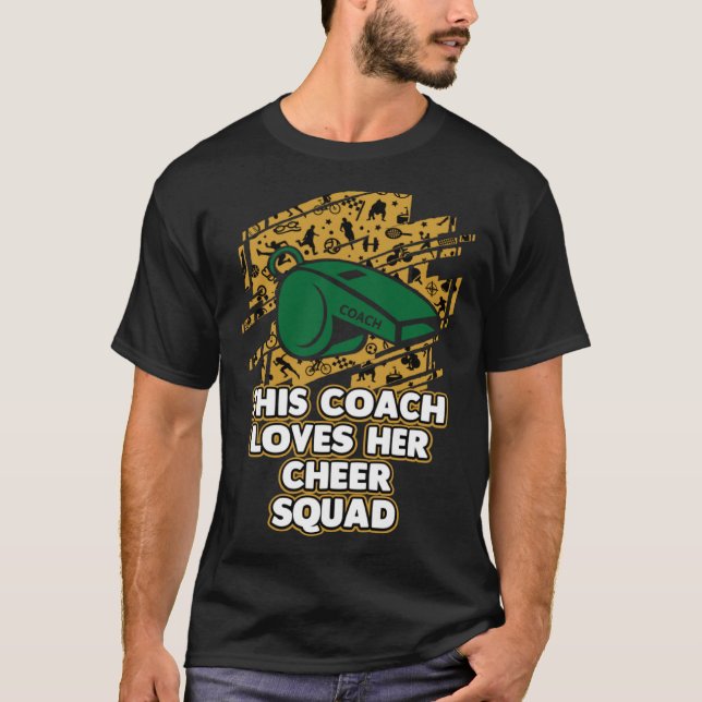 Coach Loves Her Cheer Squad  Cheer Coach Humor T Shirt (Framsida)