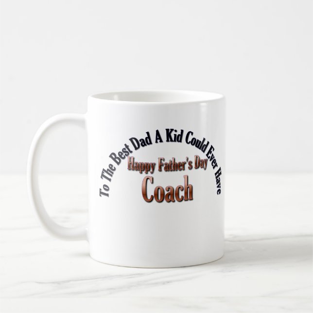Coach lycklig Fars dag Kaffemugg (Vänster)