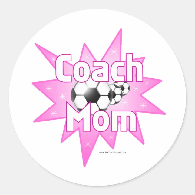 Coach Mamma Runt Klistermärke (Framsida)