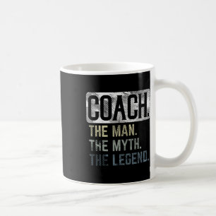 Coach Man Myth Legend Bysketbyll Pe Soccer Footbyl Kaffemugg
