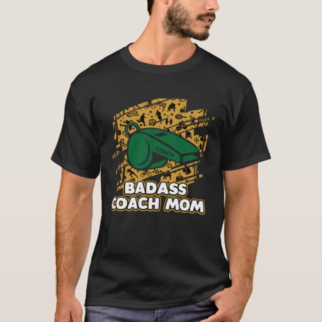 Coach Mom  Coaching Humor Mentor Mother s Day T Shirt (Framsida)