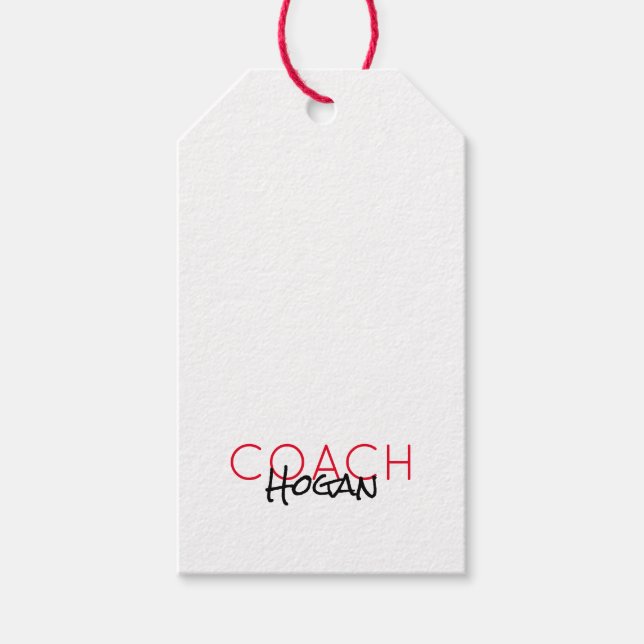 COACH NAME Sports Modern Team Awards Presentetikett (Framsidan)