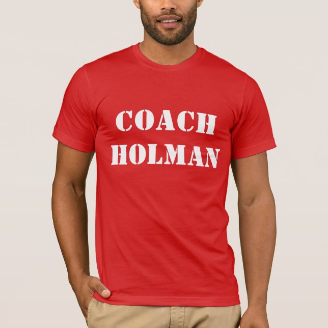 Coach (Namn) Holman Sports White Brev T-Shirt (Framsida)