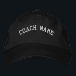 Coach Namn Personlig Embroized Cap Black Broderad Keps<br><div class="desc">Ett svart grundläggande justerbart lock med textmallen (anpassade) för Coach Namn.</div>