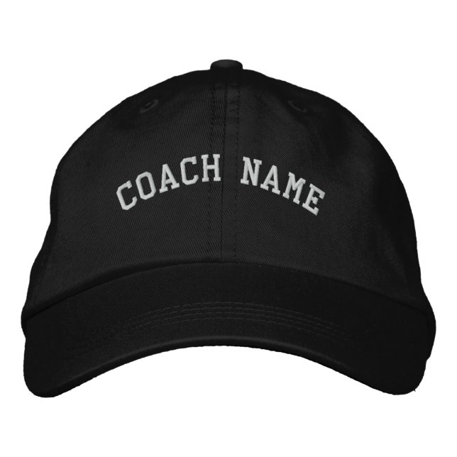 Coach Namn Personlig Embroized Cap Black Broderad Keps (Framsida)