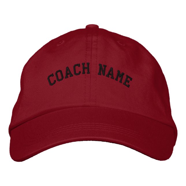 Coach Namn Personlig Embroized Cap Red Broderad Keps (Framsida)