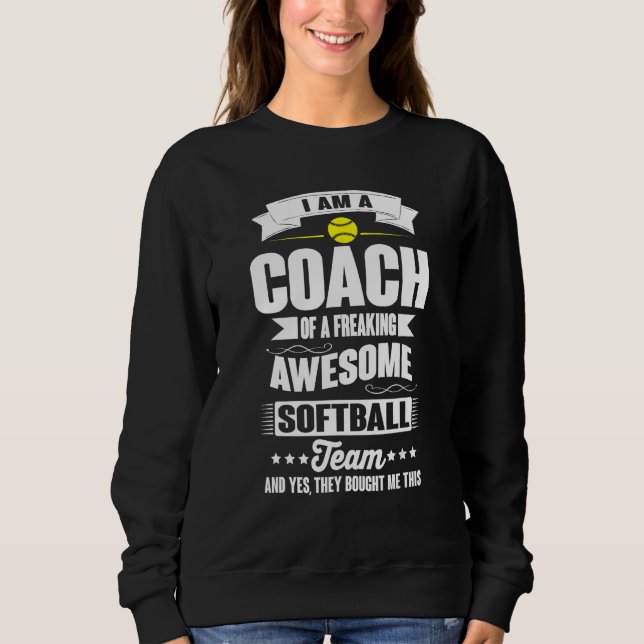 Coach Of An Awesome Softball Team  Sports T Shirt (Framsida)