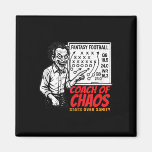 Coach Of Chaos Statistik Över Förnuft Fantasy Foot Magnet