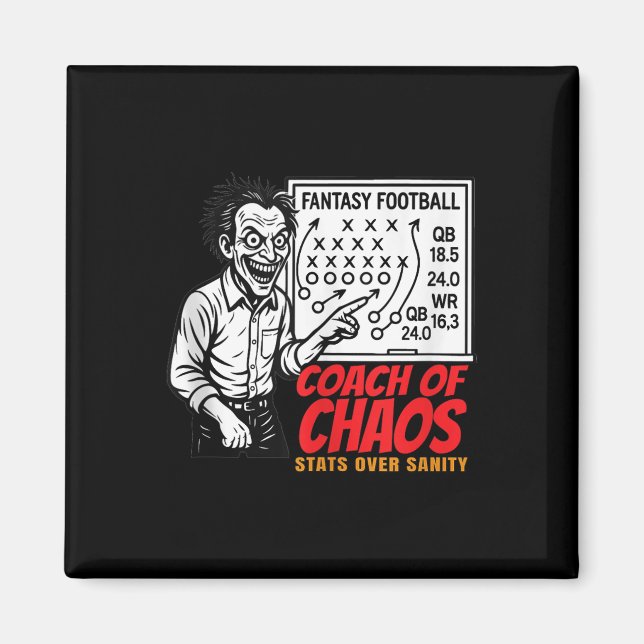 Coach Of Chaos Statistik Över Förnuft Fantasy Foot Magnet (Framsidan)