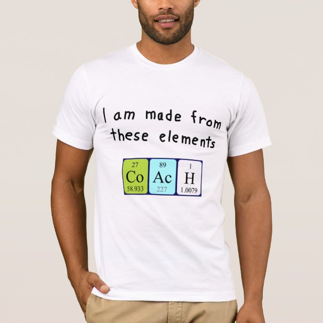 Coach Periodiska skjortan bord namn T Shirt (Framsida)