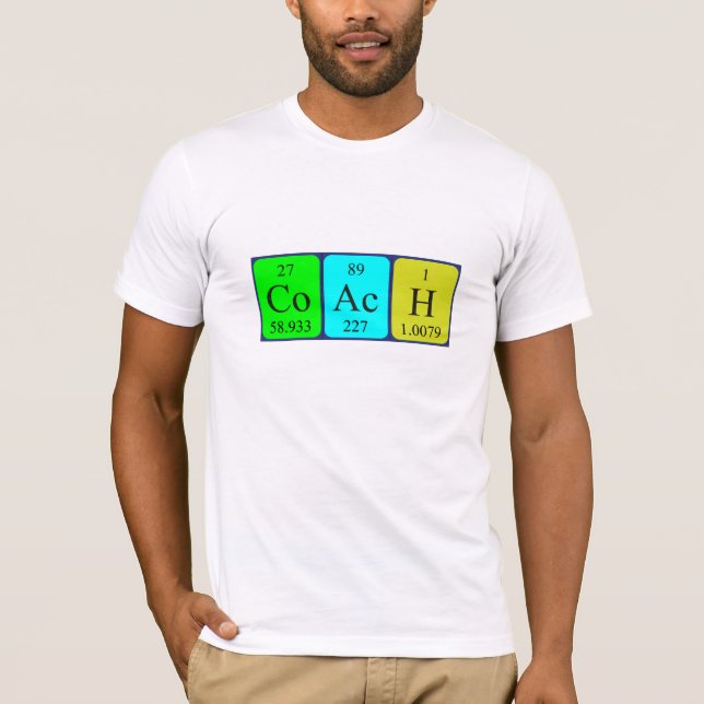 Coach Periodiska skjortan bord namn Tee Shirt (Framsida)