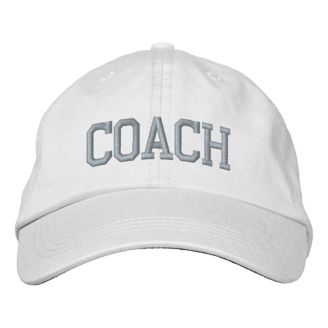 Coach rosa anpassningsbar text modern sport broderad keps (Framsida)