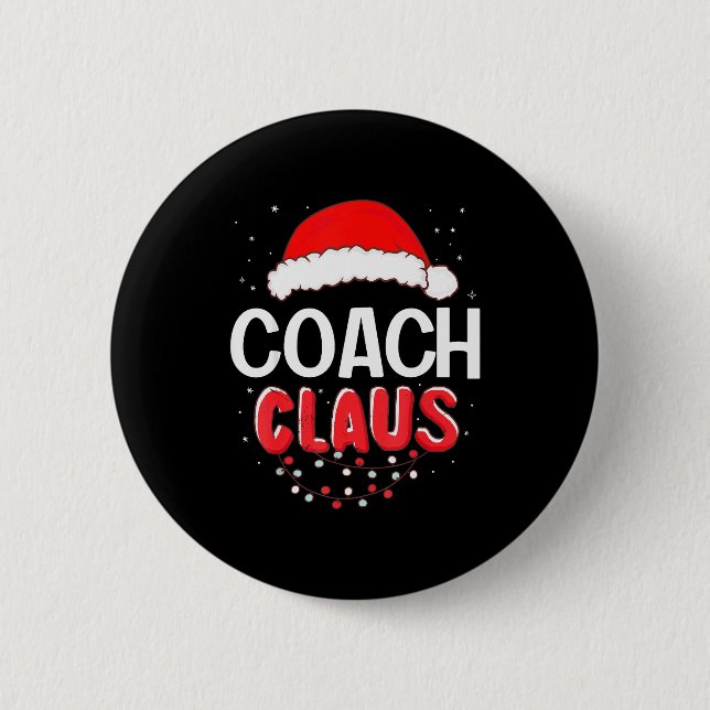 Coach Santa Claus Christmas Matching Costume  Knapp (Framsida)