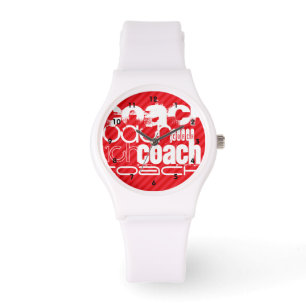 Coach; Scarlet Red Rand Armbandsur