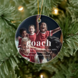 Coach | Sentimental Photo Keepsakjulen Julgransprydnad Keramik<br><div class="desc">Ät den tränare som inspirerar och motiverar med vår Coach Sentimental Photo Keepie jul Ceramic Ornament. Med den här personligen kan du visa ett minnesvärt foto av din tränare eller ditt team, fira deras engagemang, vägledning och påverkan bortom spelet. Denna nyckelsaké är gjord av högkvalitativ keramik och är ett hjärtligt...</div>