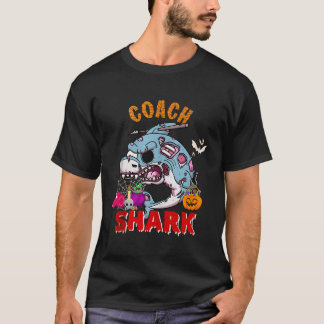 Coach Shark Halloween Shark Horror Zombie Carved P T Shirt