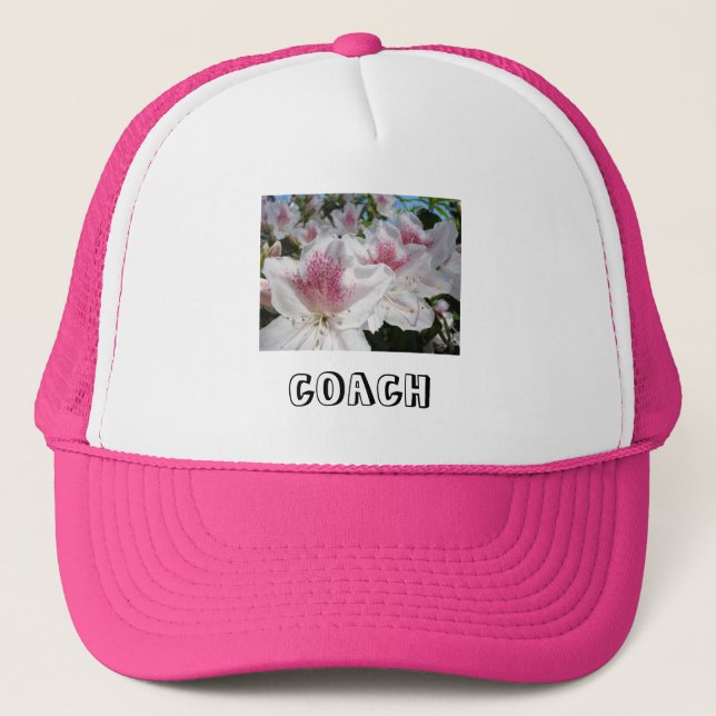 COACH sporthattar Rosa Vita Azaleablommor Keps (Framsida)
