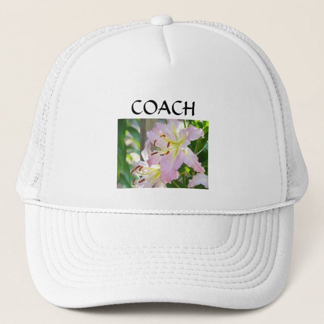 COACH sporthattar Womens Dam Rosa Lilies Keps (Framsida)
