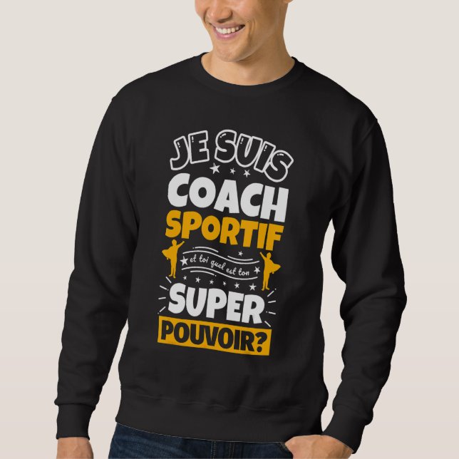 Coach Sportif Superhjälte Lång Ärmad Tröja (Framsida)