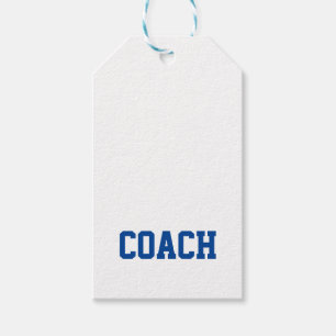Coach Sports Team School Färg Modern Roligt Presentetikett