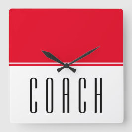 COACH Sporty Bold Bright Red White Färg Block Fyrkantig Klocka