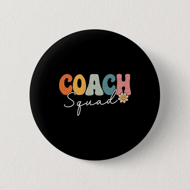 Coach Squa Back to school Funny Tränar första dage Knapp (Framsida)