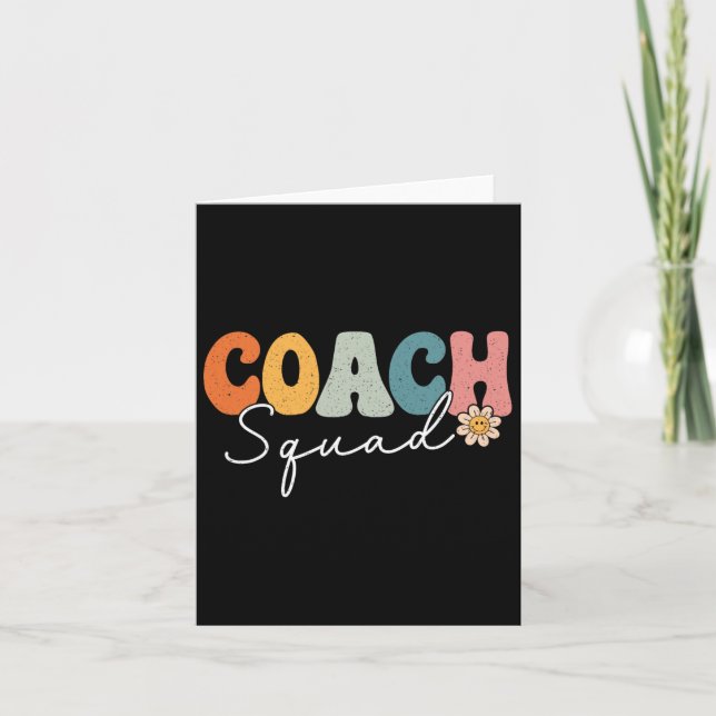 Coach Squa Back to school Funny Tränar första dage Kort (Framsida)