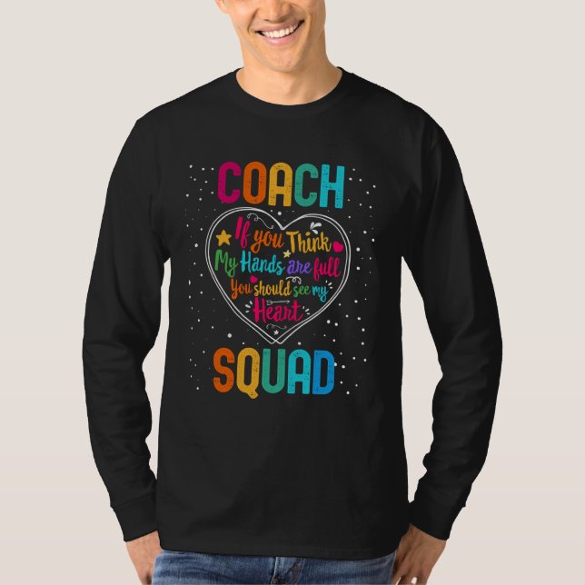 Coach Squad Appreciation Week Back to School Heart T Shirt (Framsida)