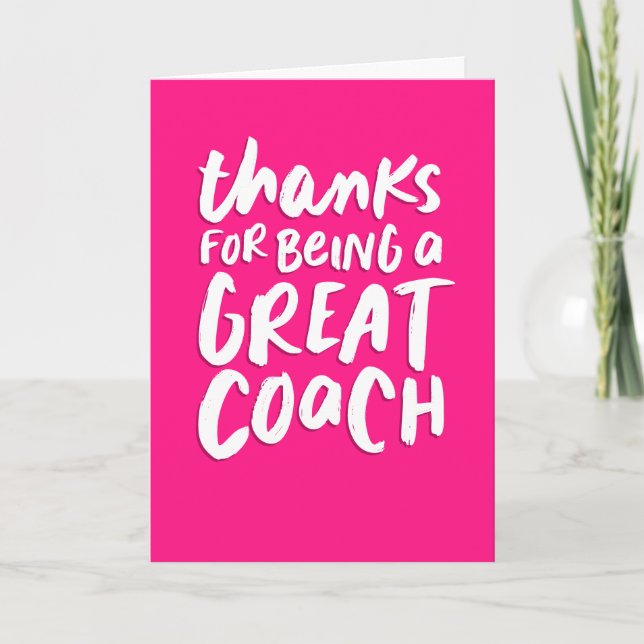 Coach-tack för att du har hanterat roligtens rosa kort (Framsida)