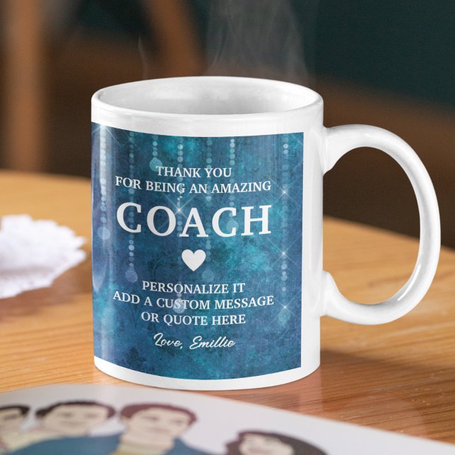 Coach Tack Heartfilt Message Personlig Kaffemugg (Coach Thank You Heartfelt Message Personalized Coffee Mug
)