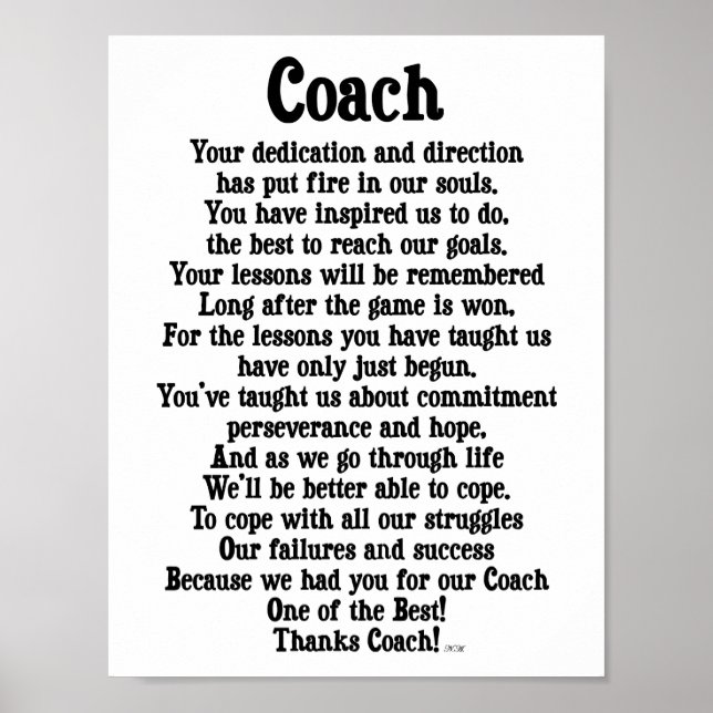 Coach Tack Poster (Framsidan)
