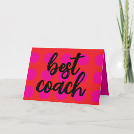 Coach - tackkort, Kassaavläsningskort Meddelande