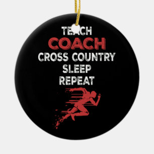 Coach Teacher Sports Teach Coach Cross country Sle Julgransprydnad Keramik