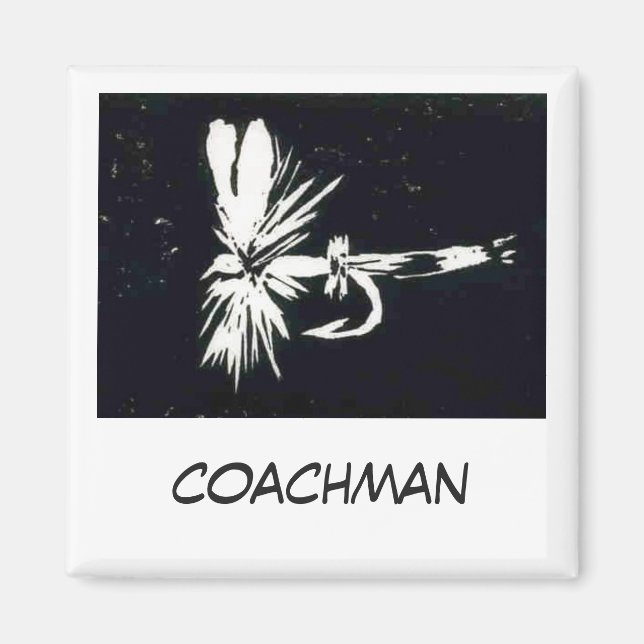 "Coachman"-Flygfisket Art Magnet (Framsidan)