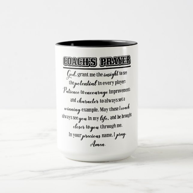 Coachs Prayer Mugg (Center)