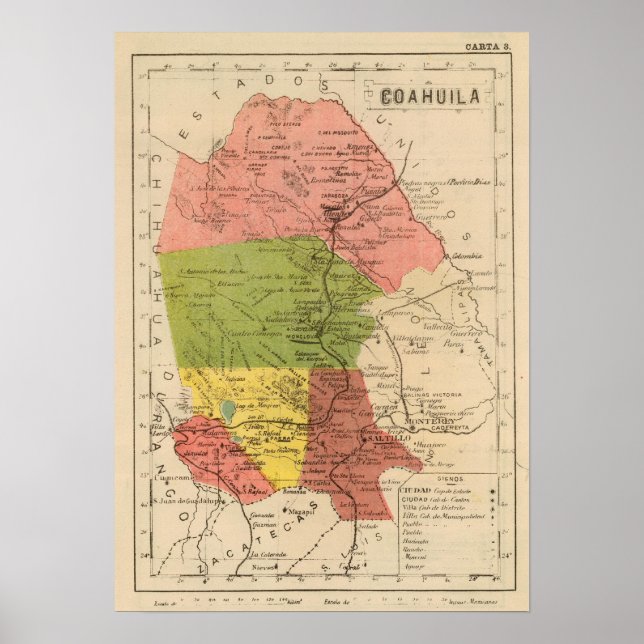 Coahuila, Mexiko Poster (Framsidan)