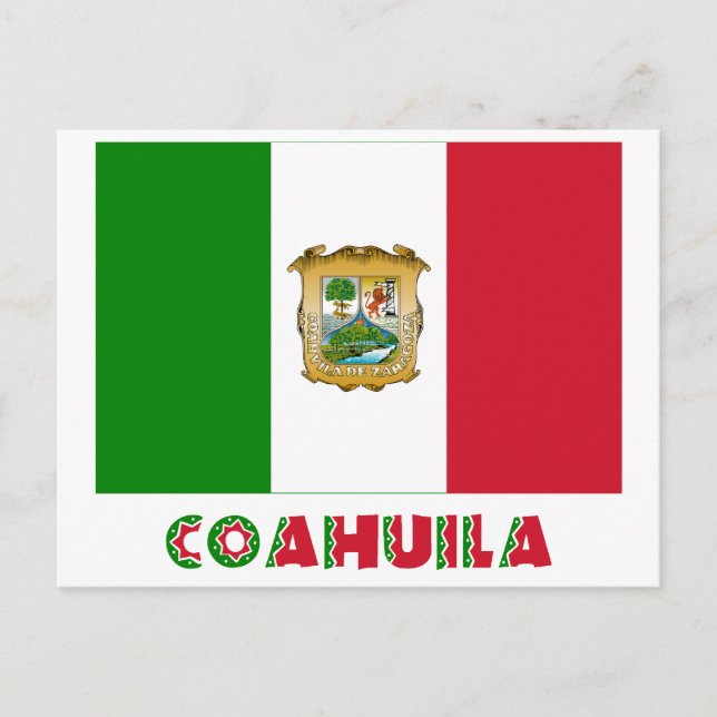 Coahuila Unofficial Flagga Vykort (Framsida)