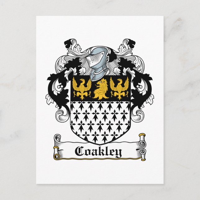 Coakley Family Crest Vykort (Framsida)