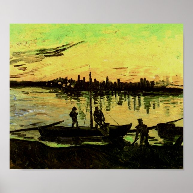 Coal Barges Van Gogh Fine Art Poster (Framsidan)