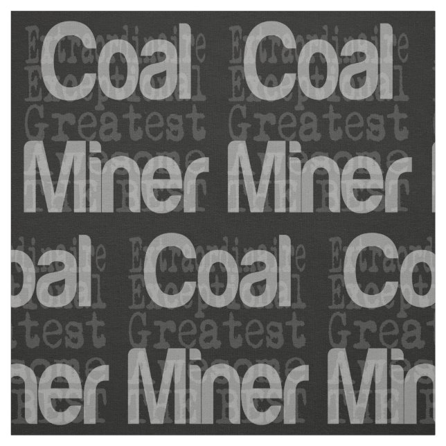 Coal Miner Extraordinaire Fabric Tyg (Provkarta)