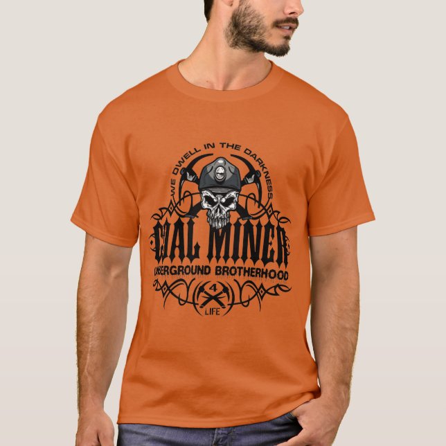 COAL MINER Underjordiska brödraskap T Shirt (Framsida)