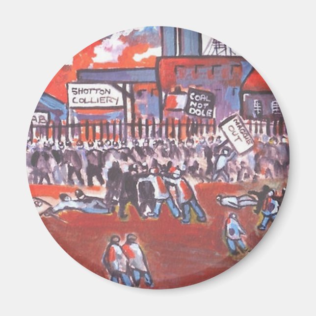 COAL MINERS STREJKA CIRCA 1984 MAGNET (Framsidan)