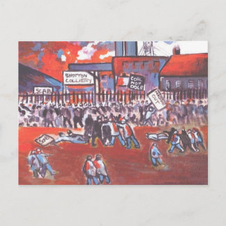 COAL MINERS STREJKA CIRCA 1984 VYKORT