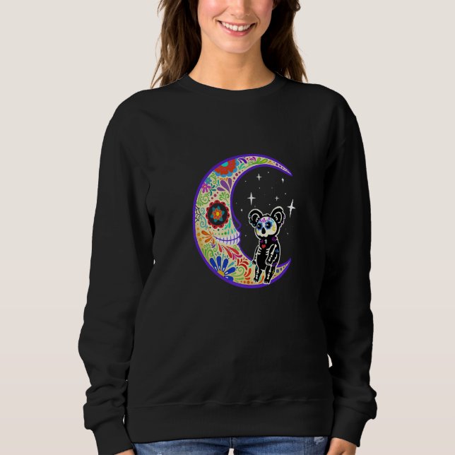 Coala Dia De Los Muertos Skeleton Sugar Skull T Shirt (Framsida)