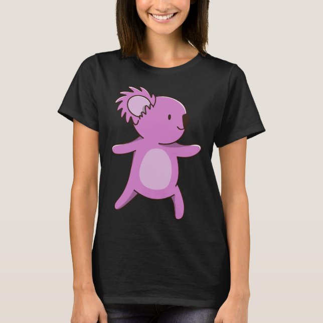 coala koala cute australia  yoga pose t shirt (Framsida)